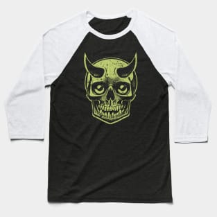 Grunge Demon Skull Baseball T-Shirt